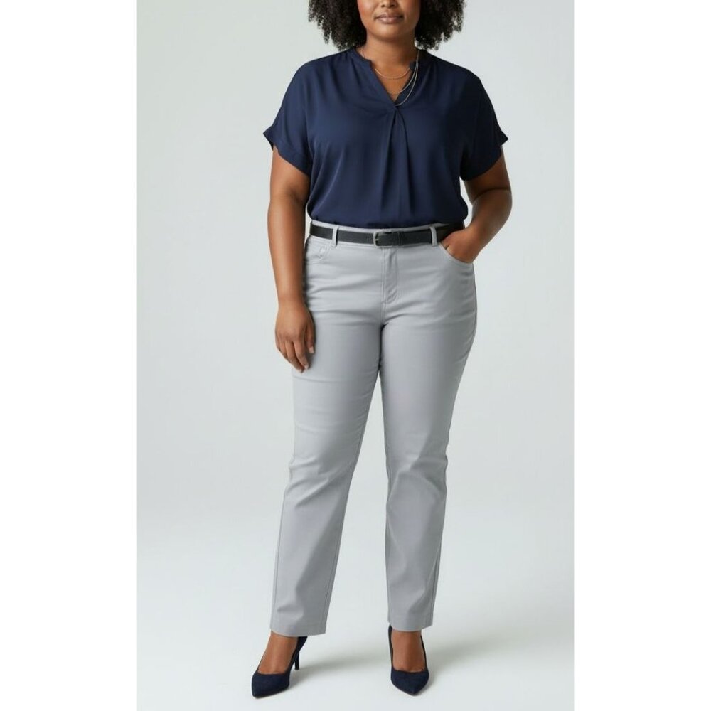 Lightweight Gray Professional Eddie Bauer Chino Pants Sz 8